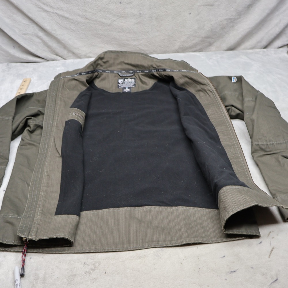 Kuhl Jacket Men XL Green Burr Canvas Rugged Fleece Lined Full Zip Utility Hiking - Picture 5 of 15